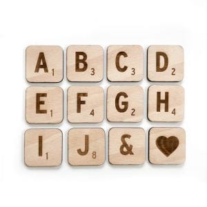 Plantillas abecedario Scrabble