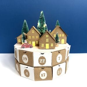 Curso Online de calendario de adviento Christmas Village con Cricut